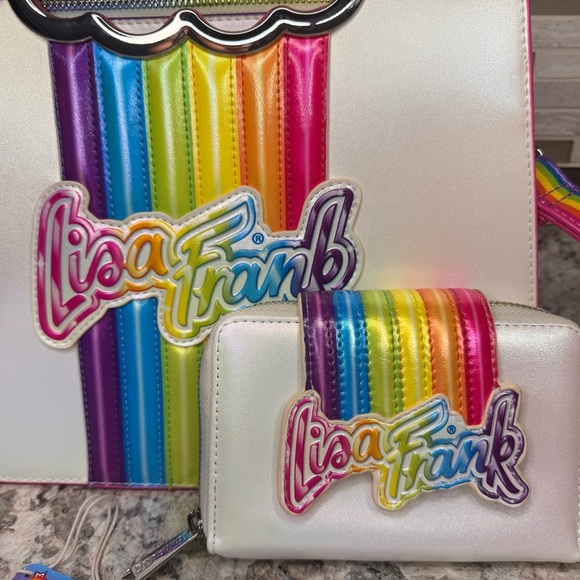NWT ✨LISA FRANK Loungefly BUNDLE, bag and wallet with crossbody strap - Picture 2 of 10